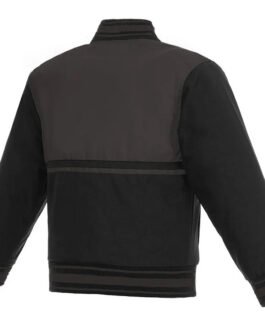 LA Lakers Youth Black and Charcoal Poly-Twill Jacket