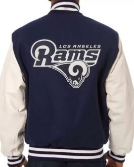 Varsity LA Rams White and Blue Jacket