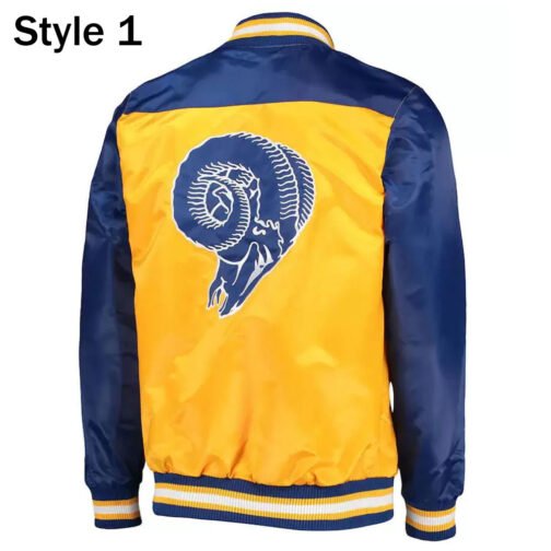 LA Rams Blue and Yellow Jacket - Image 4