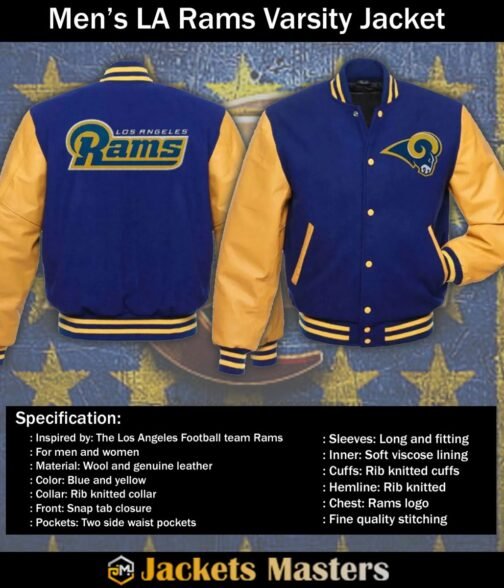 LA Rams Varsity Jacket - Image 5