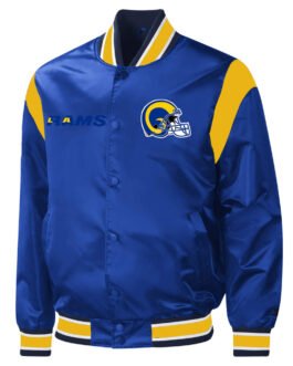 LA Rams Carneros Blue Satin Jacket