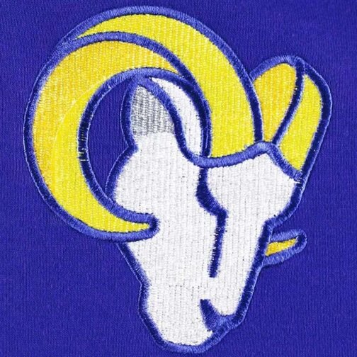 LA Rams Defender Royal Hoodie Varsity Jacket - Image 4