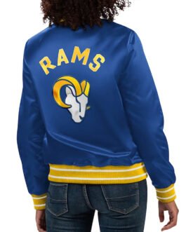 Los Angeles Rams Full Count Blue Satin Jacket