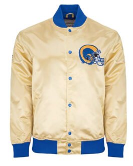 LA Rams Lightweight Gold Satin Jacket