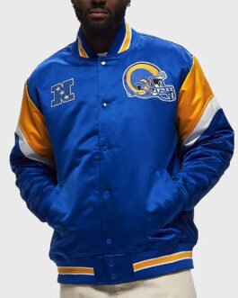 LA Rams Heavyweight Royal Satin Jacket
