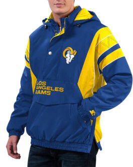 Home Team LA Rams Half-Zip Hoodie Jacket