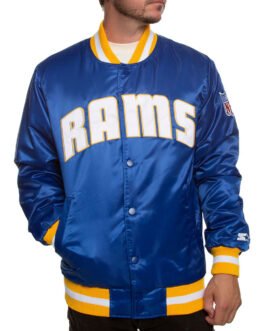 LA Rams Satin Button-Up Jacket