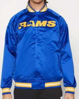 LA Rams Lightweight Royal Satin Jacket