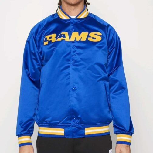 LA Rams Lightweight Royal Satin Jacket