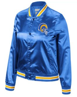 Royal LA Rams Lightweight Satin Jacket