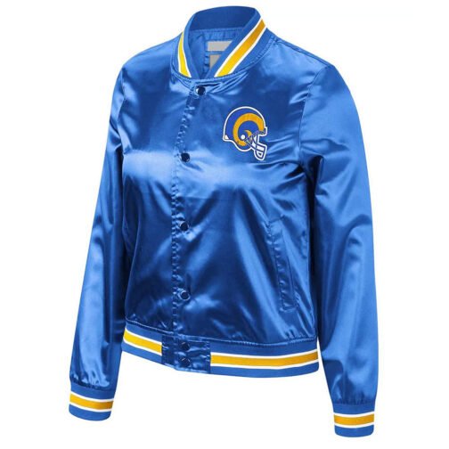 Royal LA Rams Lightweight Satin Jacket
