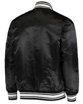 LA Rams Locker Room Black Satin Jacket