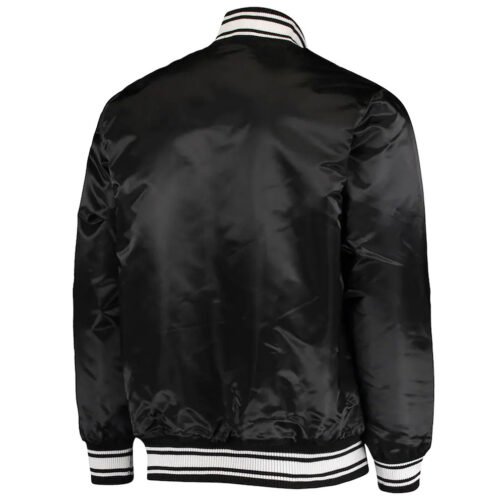 LA Rams Locker Room Black Satin Jacket - Image 2