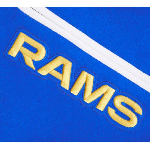 LA Rams Mashup Rib Varsity Wool/Leather Jacket - Image 6