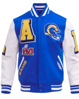 LA Rams Mashup Rib Varsity Wool/Leather Jacket