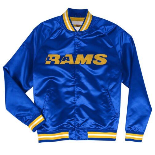 LA Rams Lightweight Royal Satin Jacket - Image 3