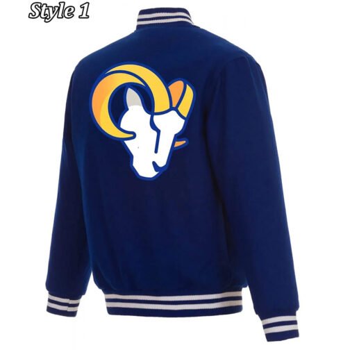 Varsity LA Rams Wool Royal Blue Jacket - Image 3