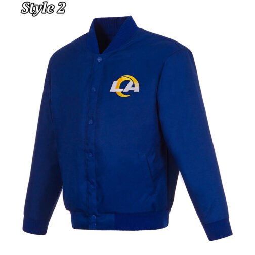 Varsity LA Rams Wool Royal Blue Jacket - Image 2