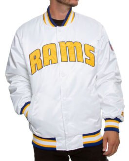 LA Rams Satin Button-Up Jacket
