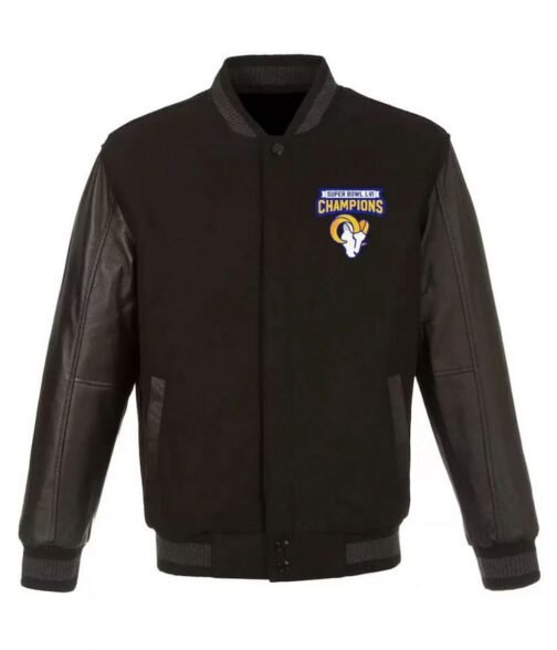 LA Rams Super Bowl LVI Champions Varsity Black Jacket