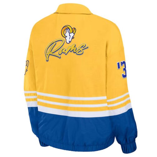 Los Angeles Rams Throwback Windbreaker Jacket - Image 2