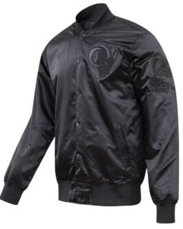 Los Angeles Rams Triple Black Satin Jacket