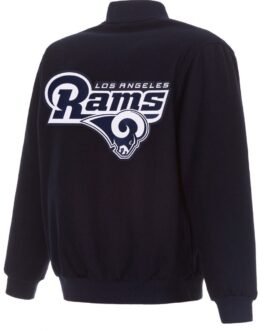 Varsity Los Angeles Rams Navy Blue Wool Jacket