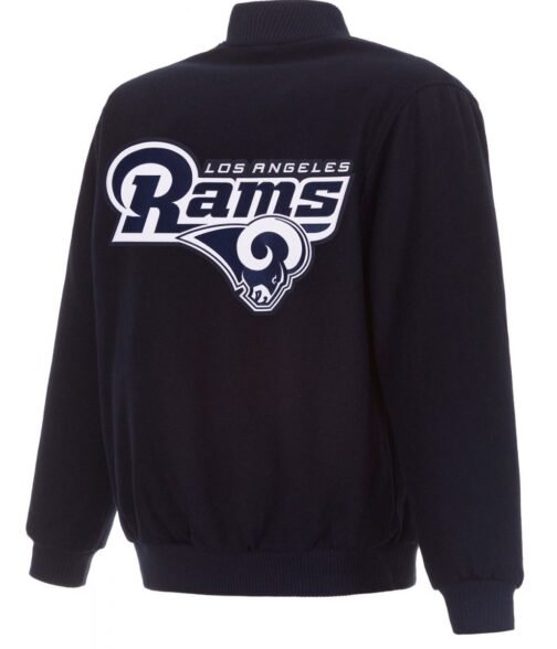 Varsity Los Angeles Rams Navy Blue Wool Jacket - Image 2