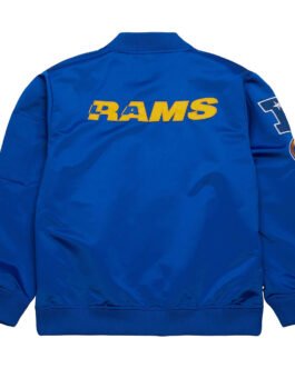 LA Rams Vintage Logo Royal Lightweight Satin Jacket