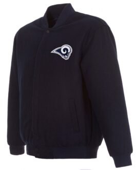 Varsity Los Angeles Rams Navy Blue Wool Jacket