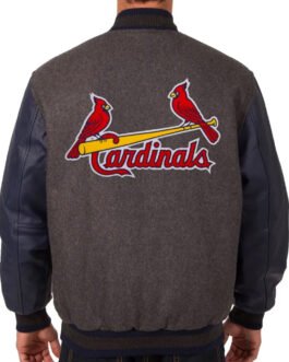 Louis Cardinals Navy and Charcoal Varsity Jacket