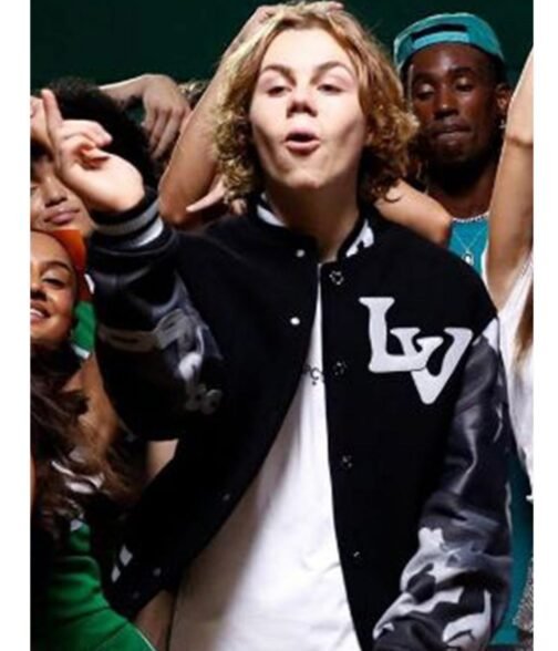 The Kid Laroi Wrong Camo Chains LV Varsity Jacket - Image 9