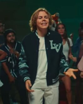 The Kid Laroi Wrong Camo Chains LV Varsity Jacket