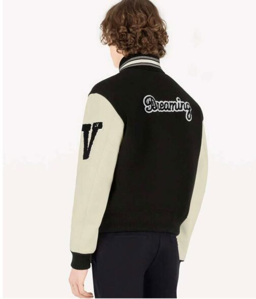 Kenya Barris Blackaf Black and White Varsity Jacket - Image 4