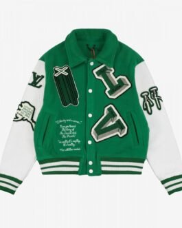 Louis Vuitton Varsity Green and White Jacket