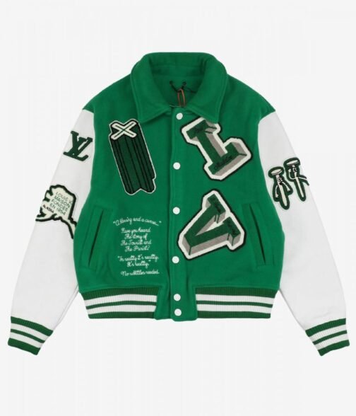 Louis Vuitton Varsity Green and White Jacket