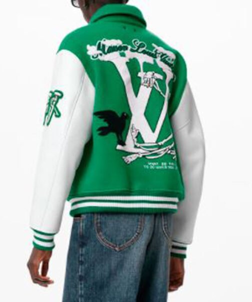 Louis Vuitton Varsity Green and White Jacket - Image 3