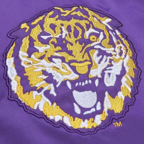 Louisiana State University Heavyweight Purple Satin Jacket - Image 3