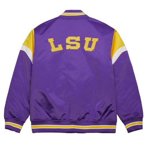 Louisiana State University Heavyweight Purple Satin Jacket - Image 2
