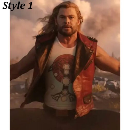 Chris Hemsworth Thor Love and Thunder Leather Vest - Image 9