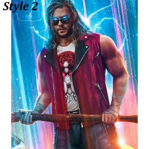 Chris Hemsworth Thor Love and Thunder Leather Vest - Image 4