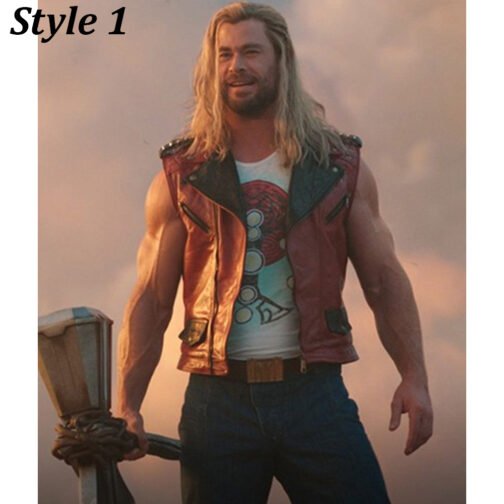 Chris Hemsworth Thor Love and Thunder Leather Vest - Image 3