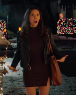 Love Hard Nina Dobrev Black Leather Jacket