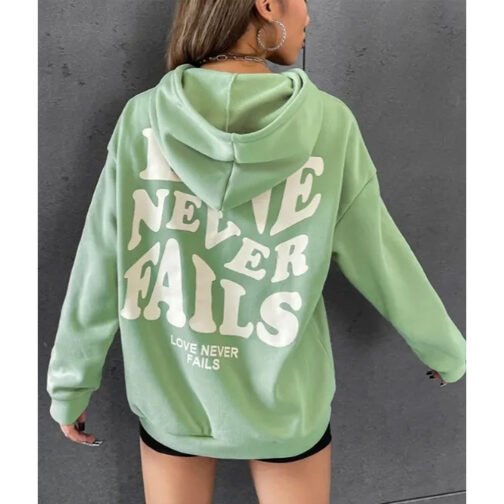 Love Never Fails Pullover Hoodie - Image 3