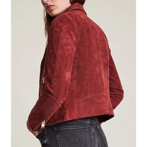 Rachel Hilson Love Victor Season 3 Suede Red Jacket - Image 3