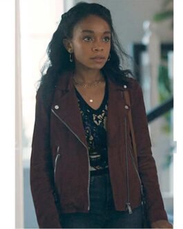 Rachel Hilson Love Victor Season 3 Suede Red Jacket