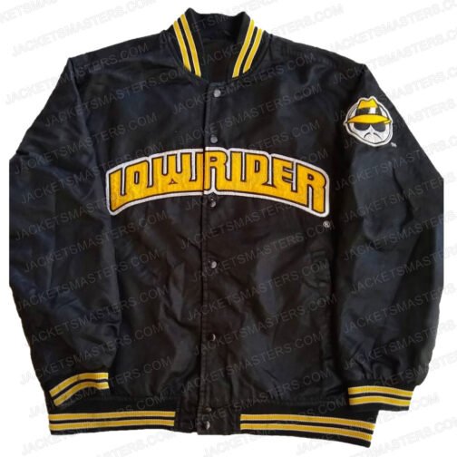 Lowrider Golo Satin Bomber Black Jacket