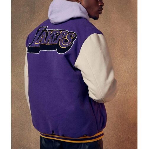 Loyalty LA Lakers Varsity Purple and White Jacket - Image 7