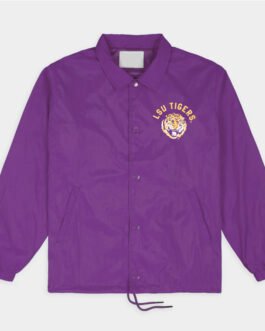 LSU Tigers Roaring Logo Retro Coaches Jacket