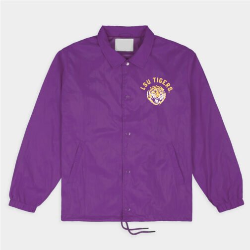 LSU Tigers Roaring Logo Retro Coaches Jacket